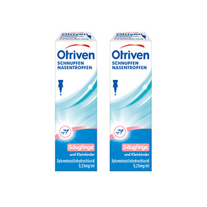 OTRIVEN gegen Schnupfen 0,025% Nasentropfen Set 