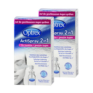 OPTREX ActiSpray 2in1 f.trockene+gereizte Augen Doppelpackung 