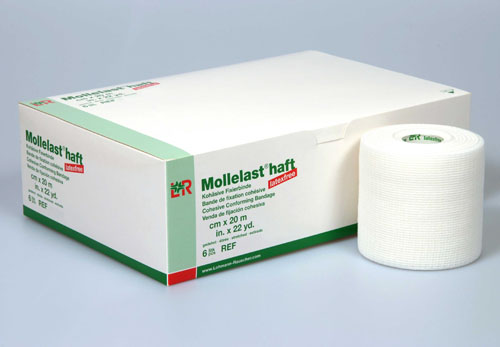 MOLLELAST haft Binden latexfrei 6 cmx20 m weiß